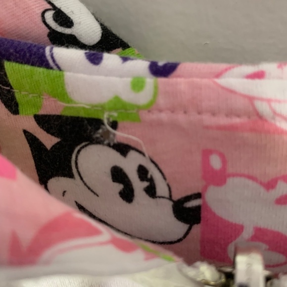 Disney Mickey Mouse Zip-up Graphic Print Reversible Hoodie in Size Small Vintage - Picture 11 of 11